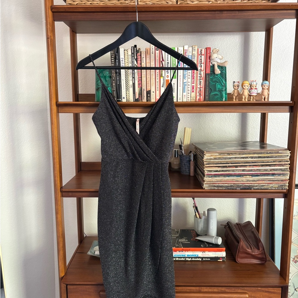Urban Outfitters Black Sparkle Midi Dress